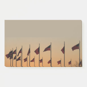 Bloco De Notas Bandeiras ao Pôr do Sol Patriótico Americano EUA