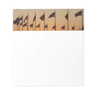 Bloco De Notas Bandeiras ao Pôr do Sol Patriótico Americano EUA