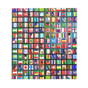 Bloco De Notas Bandeiras do mundo