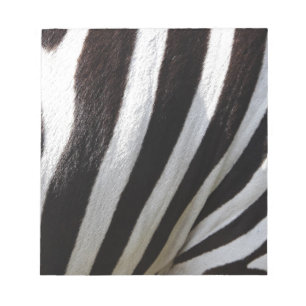 Bloco De Notas Banheiras de Cabelo de Zebra Negra e Branca