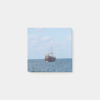 Bloco De Notas Barco à vela no Mar Notas Adhesivas Costeiras