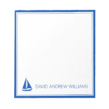 Barco à Vela Personalizado Azul Naval e Branco