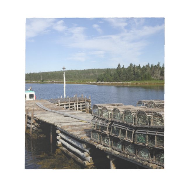 Bloco De Notas Barco de Lagostas, Mushaboom, Nova Escócia, Canadá (Frente)
