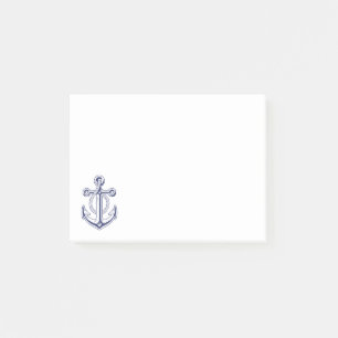 Bloco De Notas Barco Náutico Azul Marinho Marinheiro Anchor