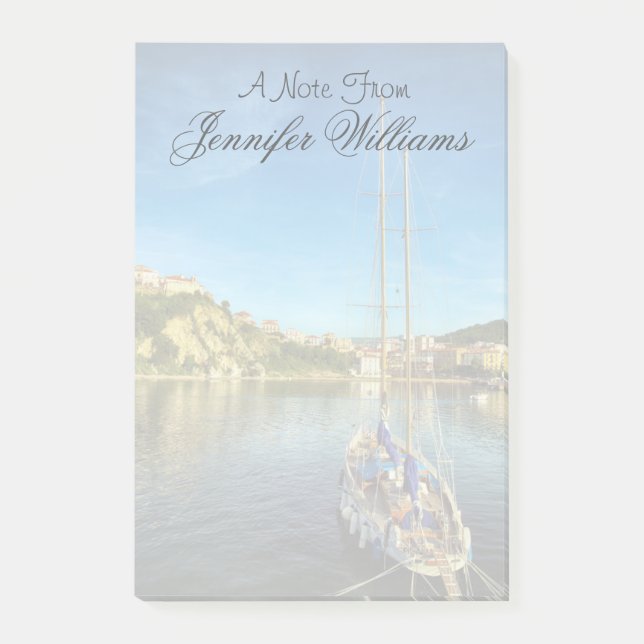 Bloco De Notas Barco se aproximando da costa| Agropoli (Frente)