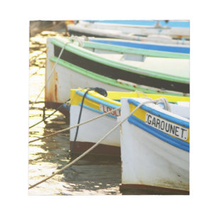 Bloco De Notas Barcos de pesca provençais típicos pintados em