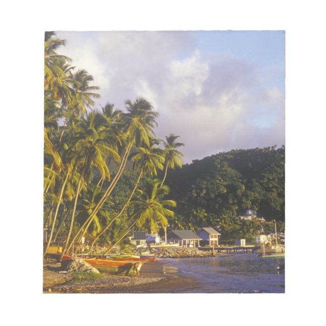 Bloco De Notas Barcos de pesca, Soufriere, St Lucia, Caribe (Frente)