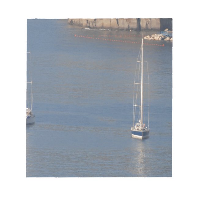 Bloco De Notas Barcos em repouso em Sorrento Itália (Frente)