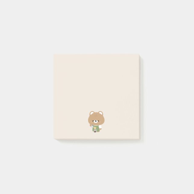 Bloco De Notas Barista Urso Fofo (Frente)
