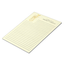Bloco De Notas Baritone Musical Banda Professora Notepad