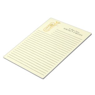 Bloco De Notas Baritone Musical Banda Professora Notepad