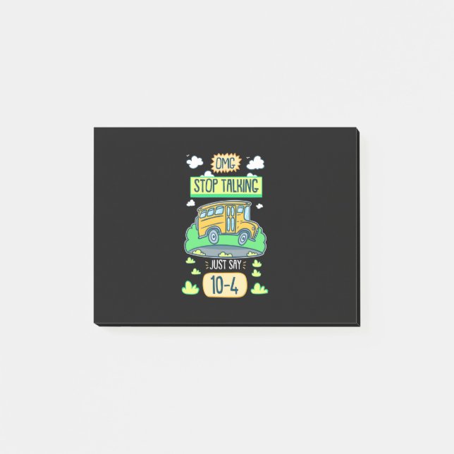 Bloco De Notas Barramento Driver Omg Pare De Falar (Frente)