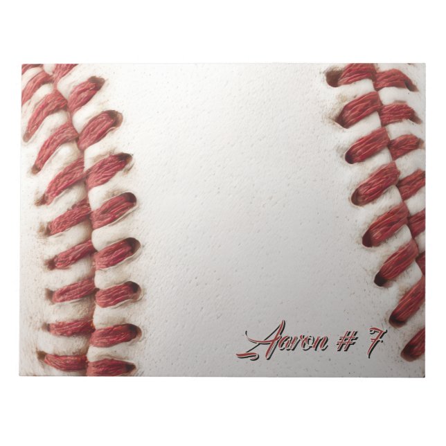 Bloco De Notas Baseball Personalizado (Frente)