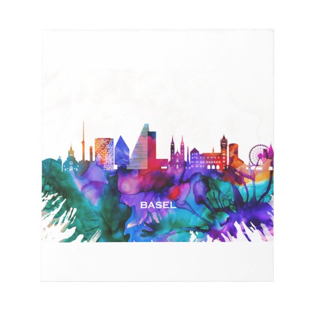 Bloco De Notas Basel Skyline (Frente)