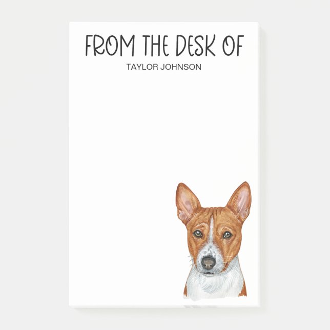 Bloco De Notas Basenji Lover (Frente)