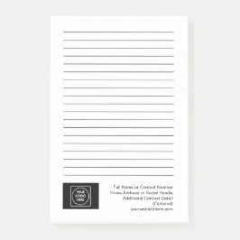 Bloco De Notas Basic Company Logo Branding Co Note Card