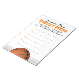 Bloco De Notas Basquete Adivinha A Doce Resposta Do Jogo Mess