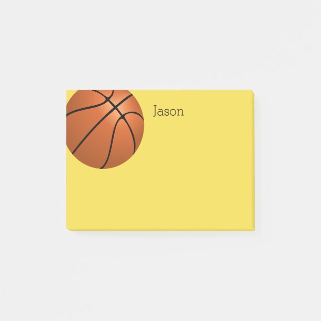 Bloco De Notas basquete personalizado postar nota para personaliz (Frente)