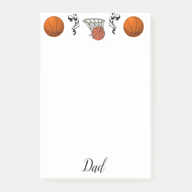 Bloco De Notas Basquetebol de Post-it Notes (Frente)