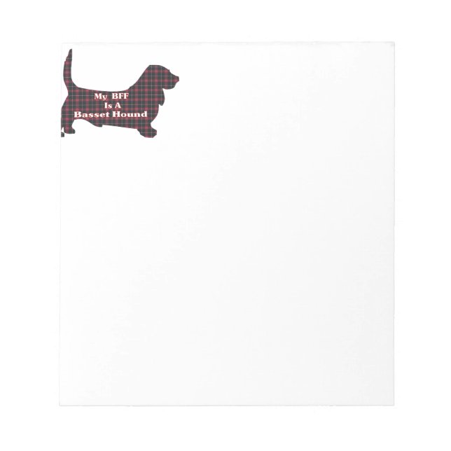 Bloco De Notas Basset Hound BFF (Frente)
