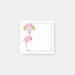 Bloco De Notas Bastões e azevinho cor-de-rosa de doces do chapé