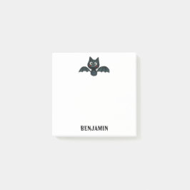 Bloco De Notas Bat Negro engraçado e bonito com nome