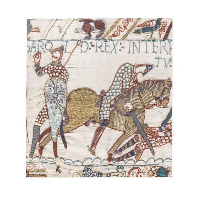 Bloco De Notas Batalha de Hastings- Bayeux Tapeçaria King Harold (Frente)