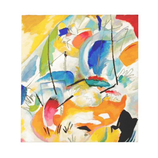Bloco De Notas Batalha do Mar de Kandinsky em 1913 (Frente)