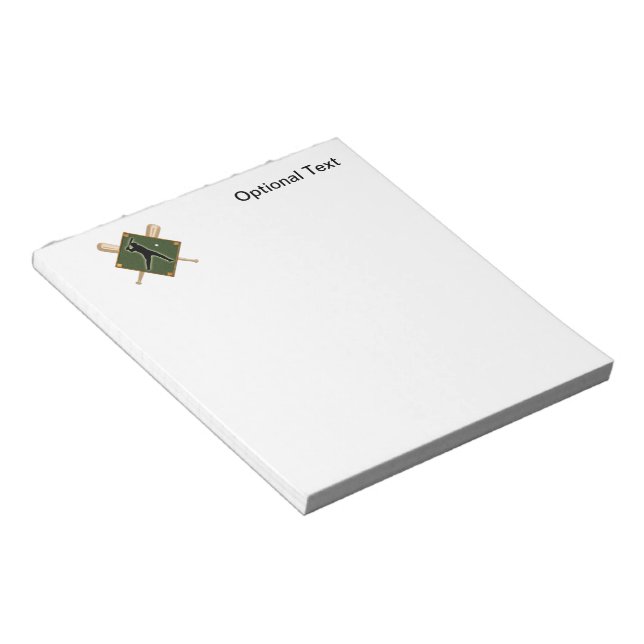 Bloco De Notas Bateria Diamante de Baseball 1 (Inclinado)