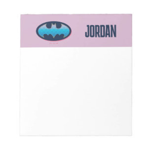 Bloco De Notas Batman Símbolo rosa e azul