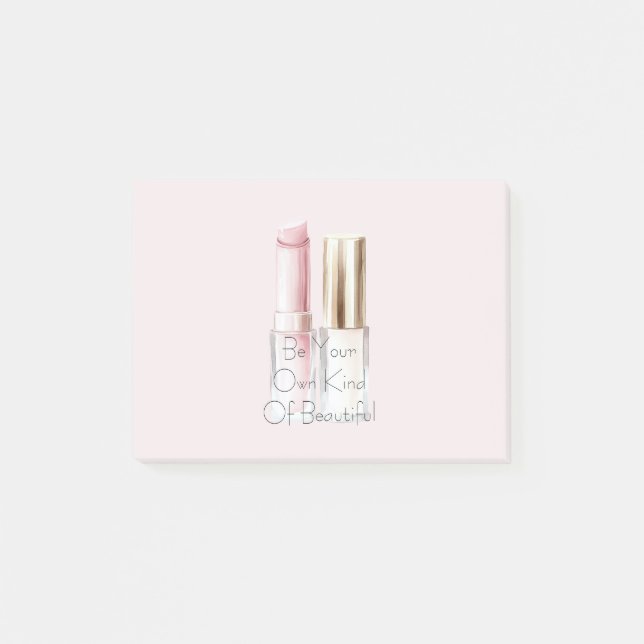 Bloco De Notas Batom Branco Rosa Esmalte Marfim (Frente)