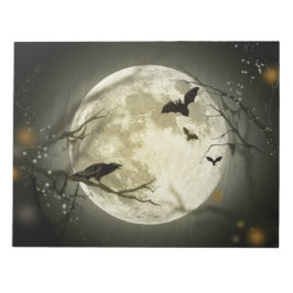 Bloco De Notas Bats By the Moon on Halloween