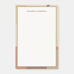 Bloco De Notas Bauhaus Terracota Bege Personalizado Abstrato