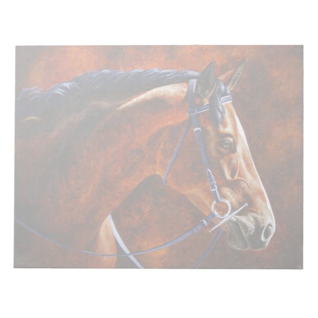 Bloco De Notas Bay Horse Hanoverian Warmblood (Frente)