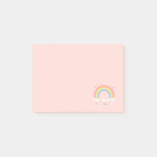 Bloco De Notas Be Kind – Rainbow Pastel Positivity (Frente)