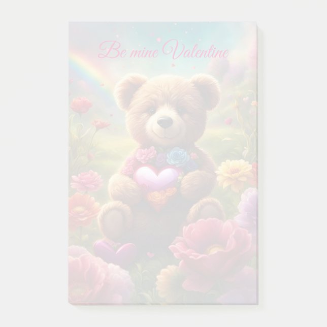 Bloco De Notas Be mine Valentine Teddy 1 (Frente)