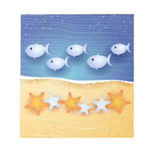 Bloco De Notas Beach background, notepad