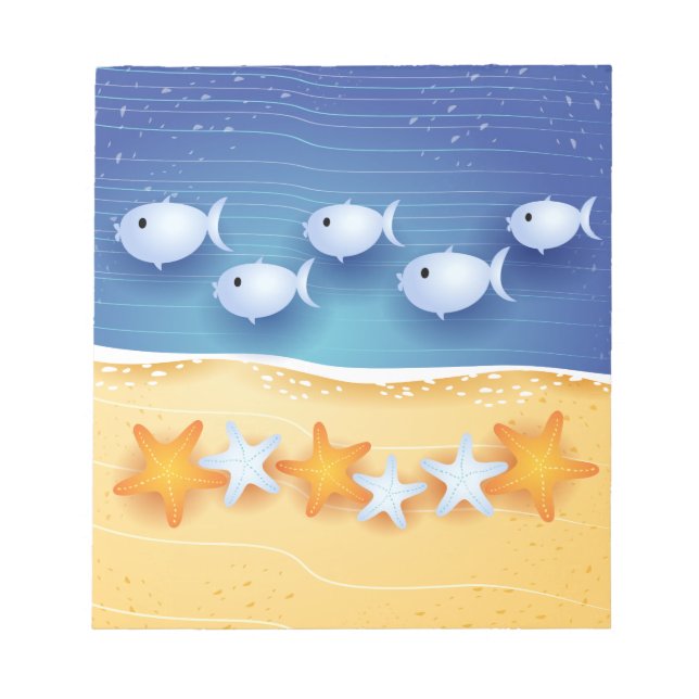 Bloco De Notas Beach background, notepad (Frente)