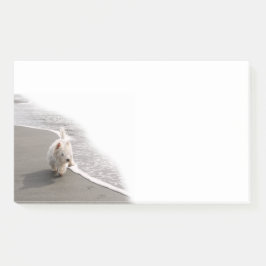 Bloco De Notas Beachcombing Westie Photo 10x6 - Notas de Posto