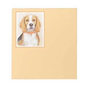 Bloco De Notas Beagle Hound Dog Painting Original Animal Art