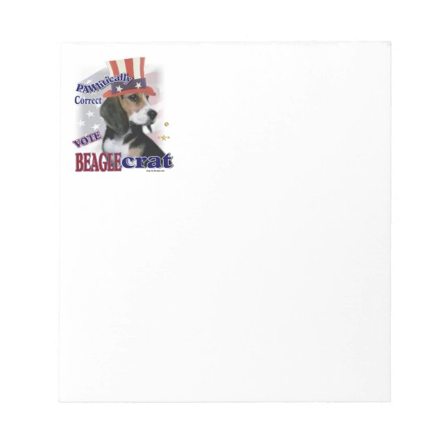 Bloco De Notas Beagle Humor Político (Frente)