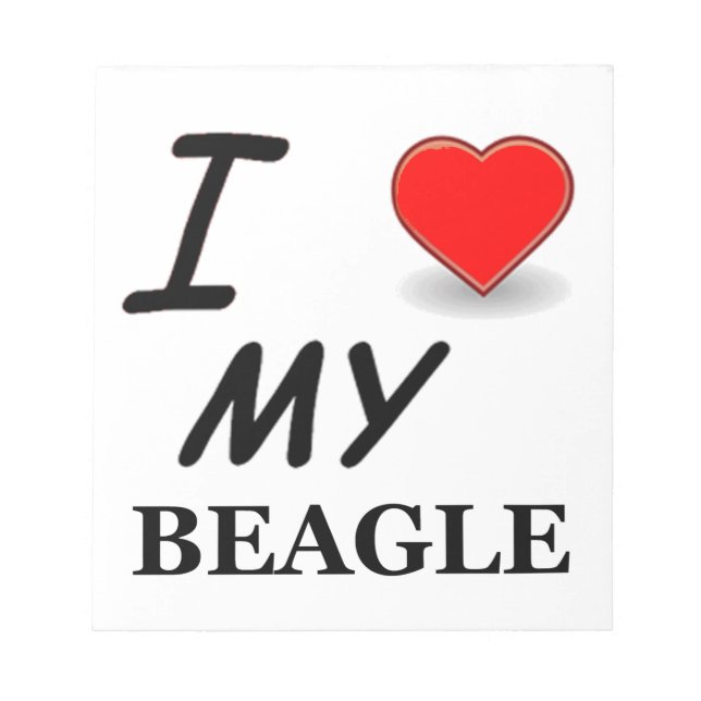 Bloco De Notas beagle love (Frente)