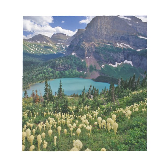 Bloco De Notas Beargrass acima do Lago Grinnell no Many (Frente)