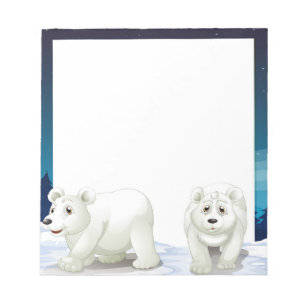 Bloco De Notas Bears Notepad-Polar Feriado