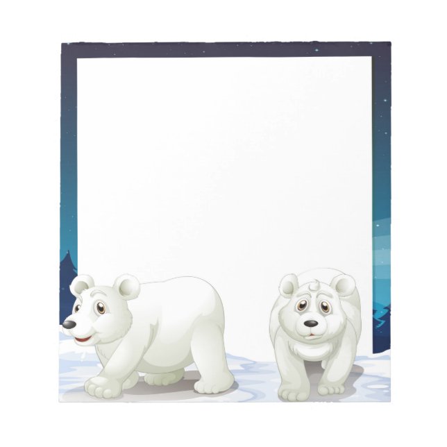 Bloco De Notas Bears Notepad-Polar Feriado (Frente)