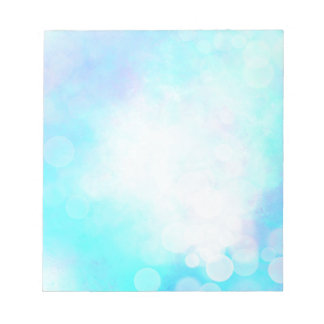 Bloco De Notas Beautiful Blue Bokeh  