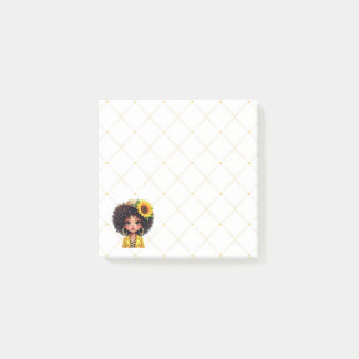 Bloco De Notas Beautiful Sunflower Girl Post-it Notes