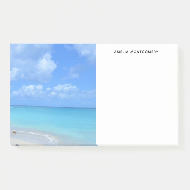 Bloco De Notas Beautiful Turquoise Tropical Beach  (Frente)
