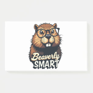 Bloco De Notas Beaverly Smart - Castor Engraçado com Gráfico de Ó
