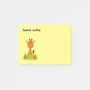 Bloco De Notas Bebê girafa engraçado e fofo para crianças,